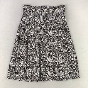 VTG Y2K Hypnotized Geometric Skirt Women L Brown A-Line Stretch 90s‎ Retro